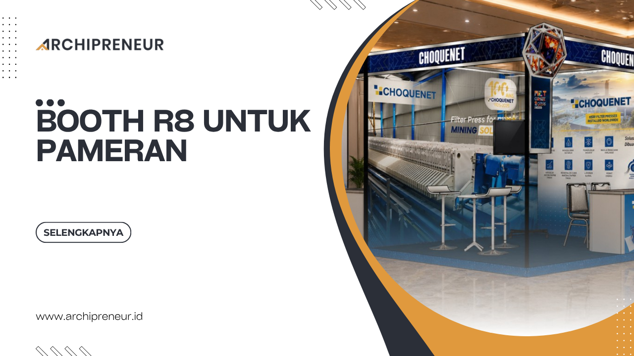 Booth R8 Untuk Pameran Dengan Desain Custom Dan Modern